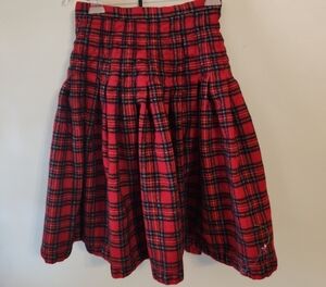 Vintage Jedburgh Kiltmakers Boys Red Tartan Plaid Wool Kilt